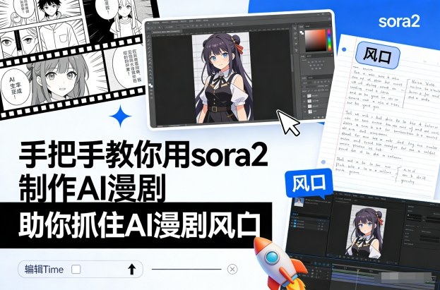 手把手教你用sora2制作AI漫剧，助你抓住AI漫剧风口-网创项目