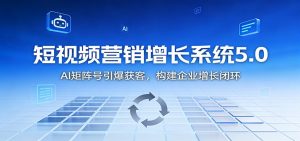 短视频营销增长系统5.0：AI 矩阵号引爆获客，构建企业增长闭环-网创项目