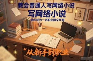 教会普通人写网络小说,助您成为一名职业网文作家-网创项目