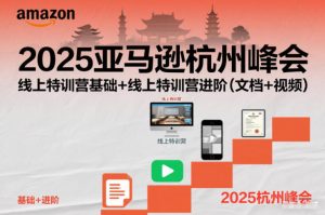 2025亚马逊杭州峰会,线上特训营基础+线上特训营进阶(文档+视频)-网创项目