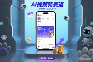 AI视频新赛道，宠物播客仅注册5天涨粉2W，收益非常可观-网创项目