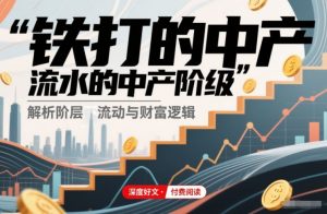 付费文章：铁打的中产，流水的中产阶级-网创项目