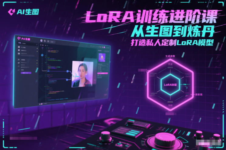 LoRA训练进阶课，从生图到炼丹，打造私人定制LoRA模型-网创项目
