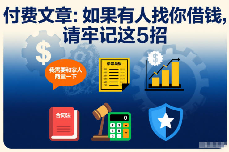 付费文章：如果有人找你借钱，请牢记这5招-网创项目