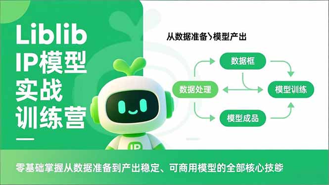 Liblib IP模型实战训练营，零基础掌握从数据准备到产出稳定、可商用模型的全部核心技能-网创项目