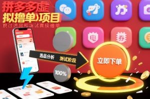 拼多多虚拟撸单项目,跳过选品和测试直接撸单-网创项目