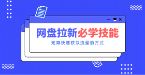 新手零门槛!网盘拉新实用教程攻略,新手也能快速上手,搭建可持续的赚钱渠道。-网创项目