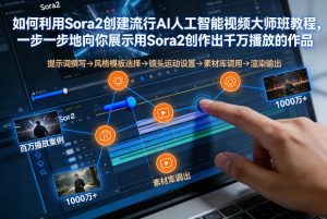 如何利用Sora2创建流行AI人工智能视频大师班,一步一步地向你展示用Sora2创作出千万播放的作品-网创项目
