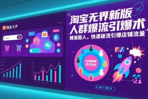 淘宝无界新版人群爆流引爆术,精准圈人,快速破流引爆店铺流量-网创项目