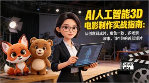 AI人工智能3D电影制作实战指南:从创意到成片、角色一致、多场景叙事,创作你的首部短片-网创项目