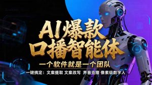 【IP爆款口播AI智能】–软件制作IP口播视频，不是扣子工作流。5分钟一条口播IP爆款视频，轻…-网创项目