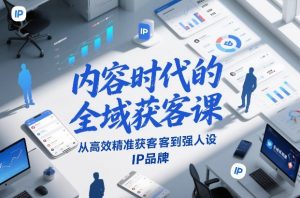 内容时代的全域获客课,从高效精准获客到强人设IP品牌-网创项目