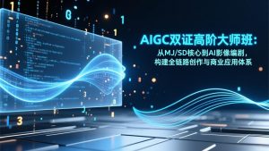 AIGC双证高阶大师班:从MJ/SD核心到AI影像编剧,构建全链路创作与商业应用体系-网创项目