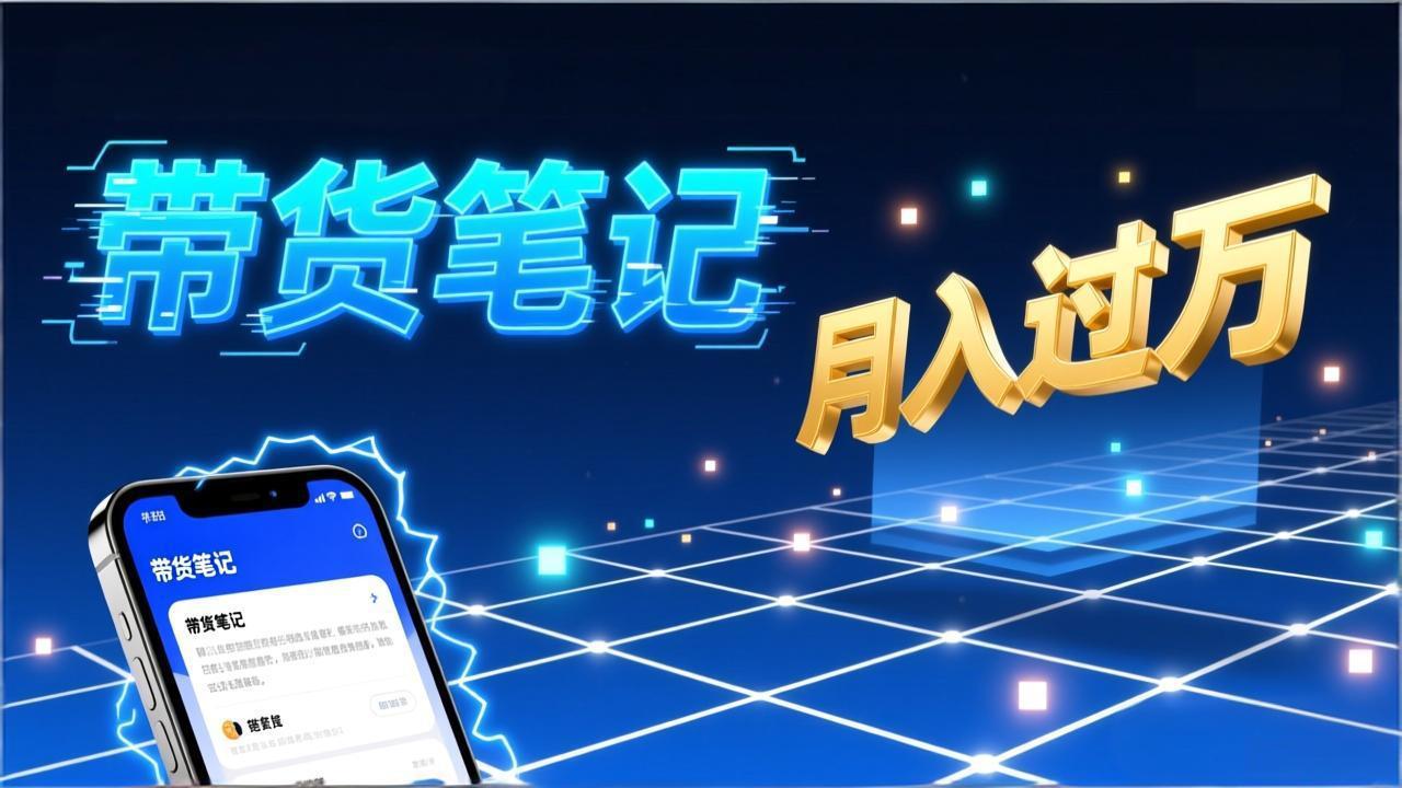 小红书爆款笔记带货实战：拆解封面标题正文全要素，手把手教你单篇笔记带货月入过万-网创项目