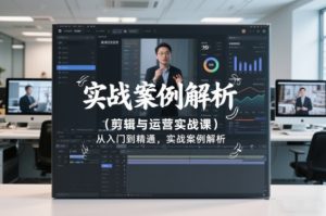 剪辑与运营实战课，从入门到精通，实战案例解析(更新2026)-网创项目