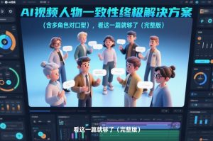 AI视频人物一致性终极解决方案(含多角色对口型)，看这一篇就够了(完整版)-网创项目
