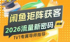 闲鱼矩阵获客，2026流量新密码，只要闲鱼还在，你的行业就有无限精准的客源-网创项目