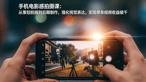 手机电影感拍摄课:从策划拍摄到后期制作,强化视觉表达,实现单条视频收益破千-网创项目