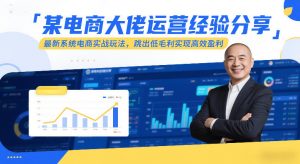 某电商大佬运营经验分享,最新系统电商实战玩法,跳出低毛利实现高效盈利-网创项目