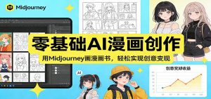 零基础AI漫画创作:用Midjourney画漫画书,轻松实现创意变现-网创项目