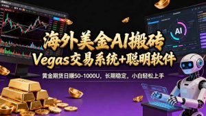 海外美金操盘手技术，Vegas交易技术+聪明软件，日赚50-1000U，长期稳定，小白轻松上手。-网创项目