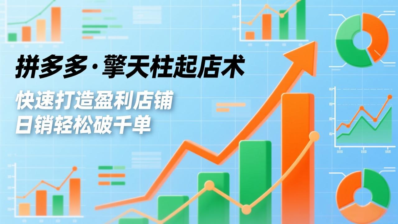 拼多多·擎天柱起店术，爆流布局、利润起飞、不断流，快速打造盈利店铺，日销破千单(更新-网创项目