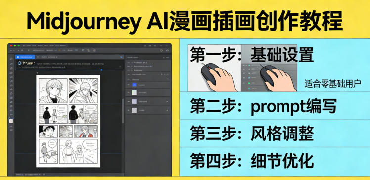 利用Midjourney AI人工智能轻松创作漫画插画教程，零基础创作完整漫画插画-网创项目
