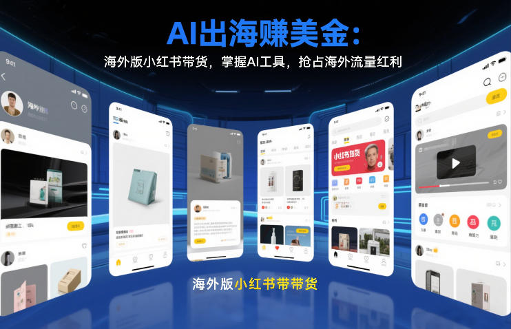 AI出海賺美金：海外版小红书带货，掌握AI工具，抢占海外流量红利(更新2026)-网创项目