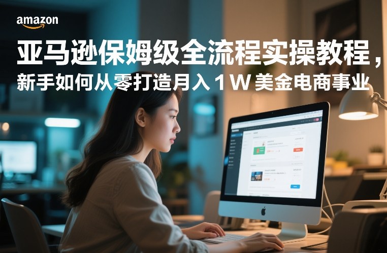 亚马逊保姆级全流程实操教程，新手如何从零打造月入1W美金电商事业-网创项目