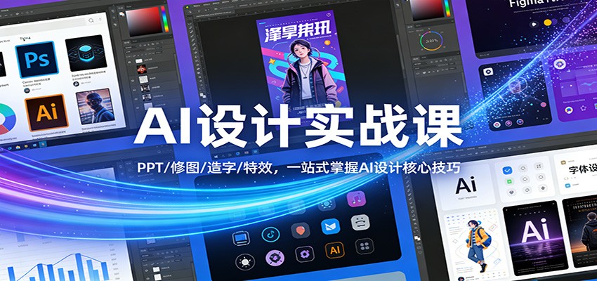 AI设计实战课：PPT/修图/造字/特效，一站式掌握AI设计核心技巧-网创项目