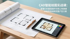 CAD智能绘图实战课:掌握CAD基础操作与核心快捷键,并能熟练绘制完整户型方案-网创项目