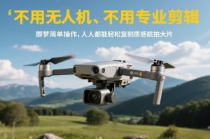 不用无人机、不用专业剪辑，即梦简单操作，人人都能轻松复刻质感航拍大片-网创项目