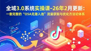 全域3.0系统实操课-26年2月更新：一套完整的“O5A无潜入池”流量获取与优化方法论体系-网创项目