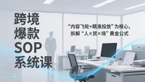 跨境爆款SOP系统课,“内容飞轮+精准投放”为核心,拆解“人×货×场”黄金公式-网创项目