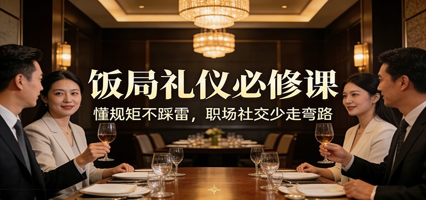 公众号收费文章：《饭局礼仪必修课：懂规矩不踩雷，职场社交少走弯路》-网创项目