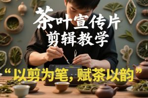 茶叶宣传片剪辑教学，以剪为笔，赋茶以韵，新手也能拍出高级感-网创项目