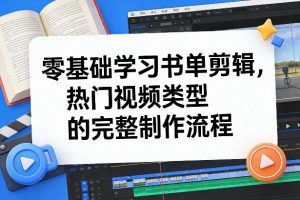 零基础学习书单剪辑,热门视频类型的完整制作流程(更新2026)-网创项目
