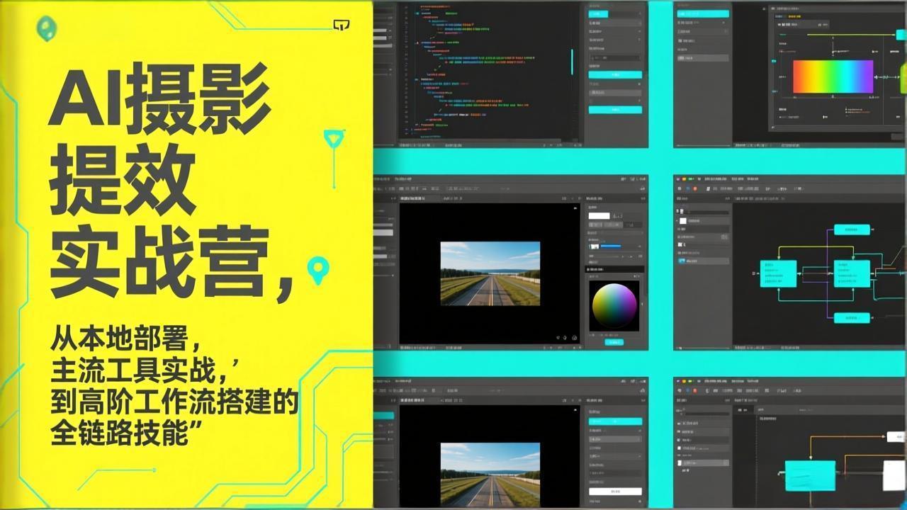AI+摄影提效实战营，从本地部署，主流工具实战，到高阶工作流搭建的全链路技能-网创项目