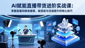 AI赋能直播带货进阶实战课:掌握直播间精准建模、破层级与流速提升的核心技巧-网创项目