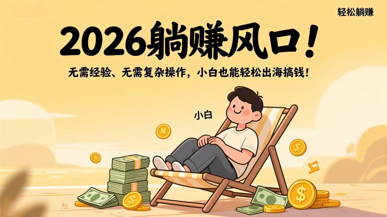 2026躺赚风口！无需经验、无需复杂操作，小白也能轻松出海搞钱！-网创项目