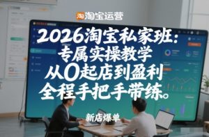 2026淘宝私家班:专属实操教学,从0起店到盈利,全程手把手带练(更新26年2月)-网创项目