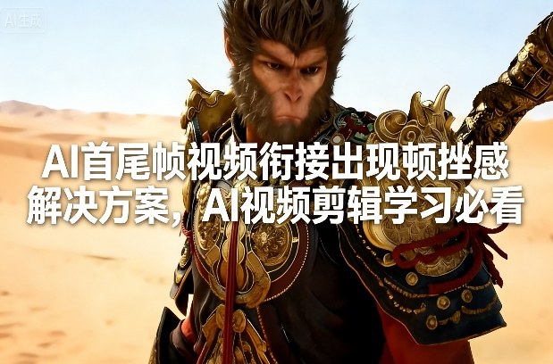 AI首尾帧视频衔接出现顿挫感解决方案，AI视频剪辑学习必看-网创项目