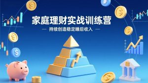 家庭理财实战训练营：从0到1建体系，三阶进阶层层递进，助你持续创造稳定睡后收入-网创项目