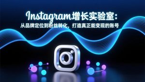Instagram增长实验室:从品牌定位到粉丝转化,打造真正能变现的账号-网创项目