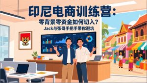 印尼电商训练营：零背景零资金如何切入？Jack与张哥手把手带你避坑-网创项目
