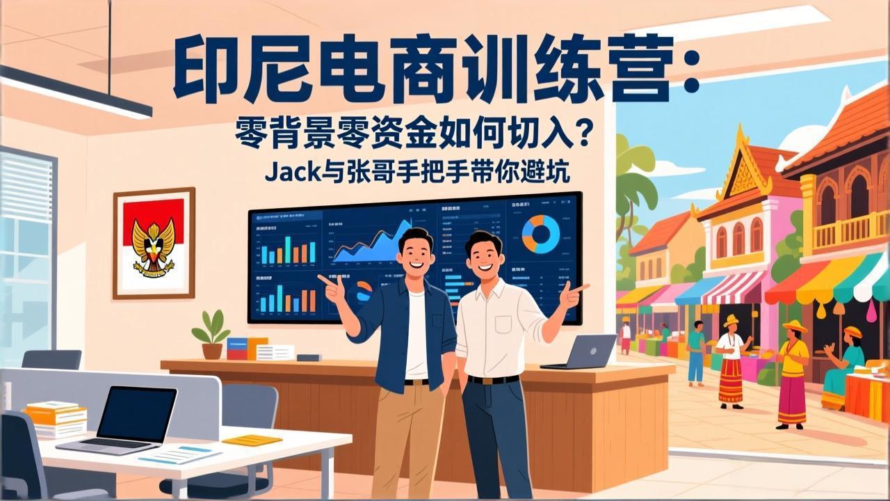 印尼电商训练营：零背景零资金如何切入？Jack与张哥手把手带你避坑-网创项目