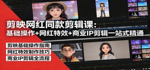 剪映网红同款剪辑：基础操作+网红特效+商业IP剪辑一站式精通-网创项目