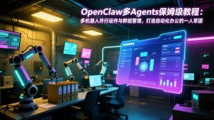 OpenClaw多Agents保姆级教程:多机器人并行运作与群组管理,打造自动化办公的一人军团-网创项目