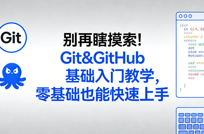 别再瞎摸索！Git&GitHub基础入门教学，零基础也能快速上手-网创项目