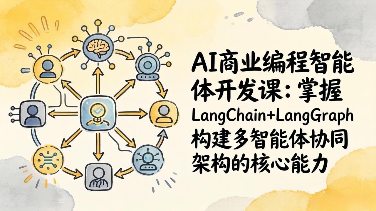 AI商业编程智能体开发课：掌握LangChain+LangGraph构建多智能体协同架构的核心能力-网创项目